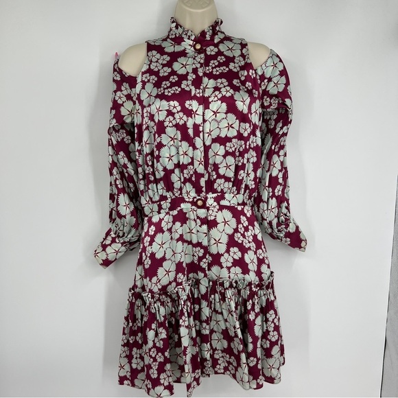 ALEXIS Silk Mini Dress woman's size small purple special occasion party